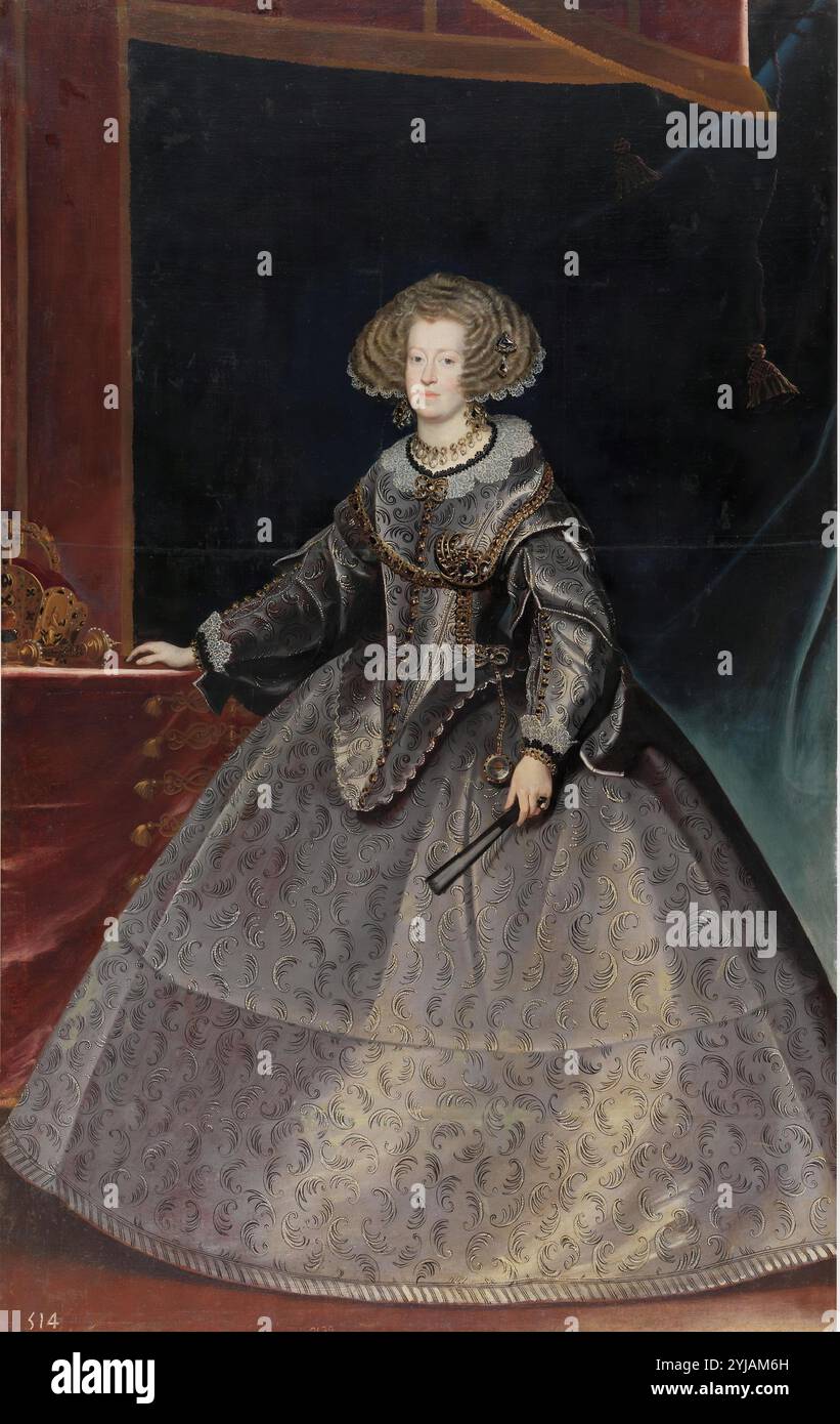 Frans Luycks / 'Maria d'Autriche, Reine de Hongrie', vers 1635, Ecole flamande, huile sur toile, 215 cm x 147 cm, P01272. MUSÉE : MUSEO DEL PRADO, MADRID, ESPAGNE. Banque D'Images