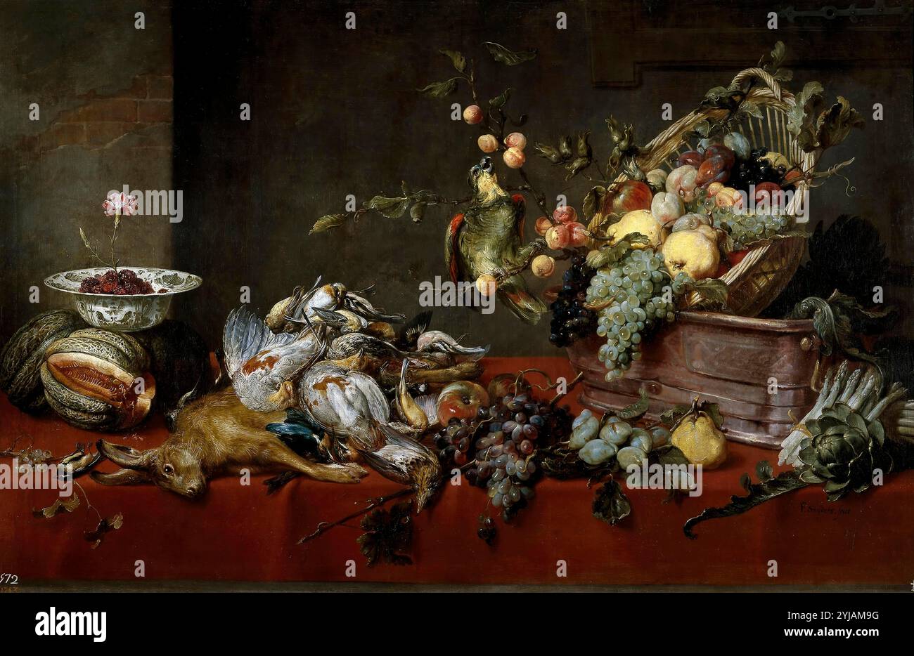 Frans Snyders / 'nature morte', première moitié du XVIIe siècle, Ecole flamande, huile sur toile, 121 cm x 183 cm, P01768. MUSÉE : MUSEO DEL PRADO, MADRID, ESPAGNE. Banque D'Images