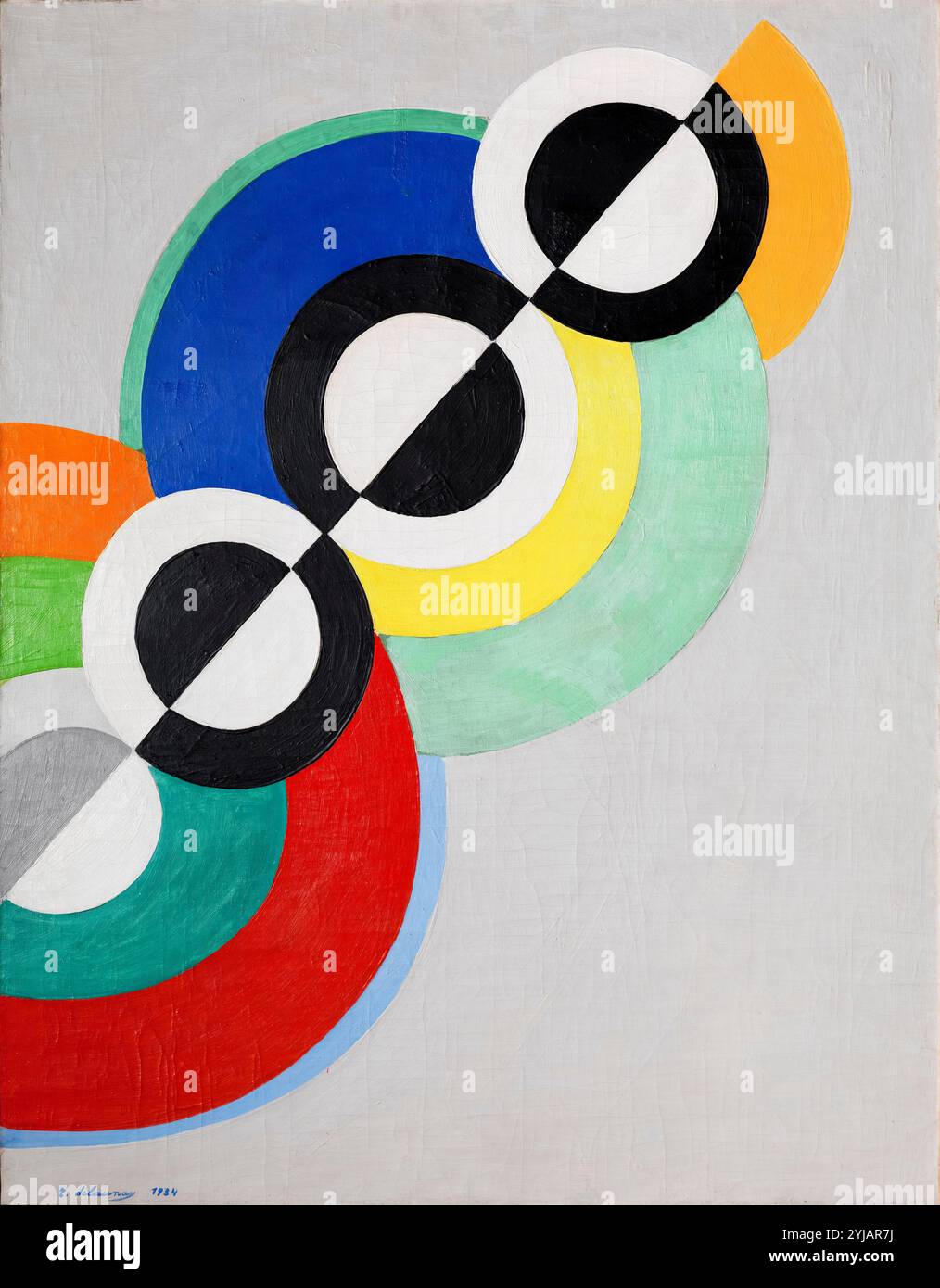 Robert Delaunay, rythmes, (rythmes), peinture abstraite à l'huile sur toile, 1934 Banque D'Images