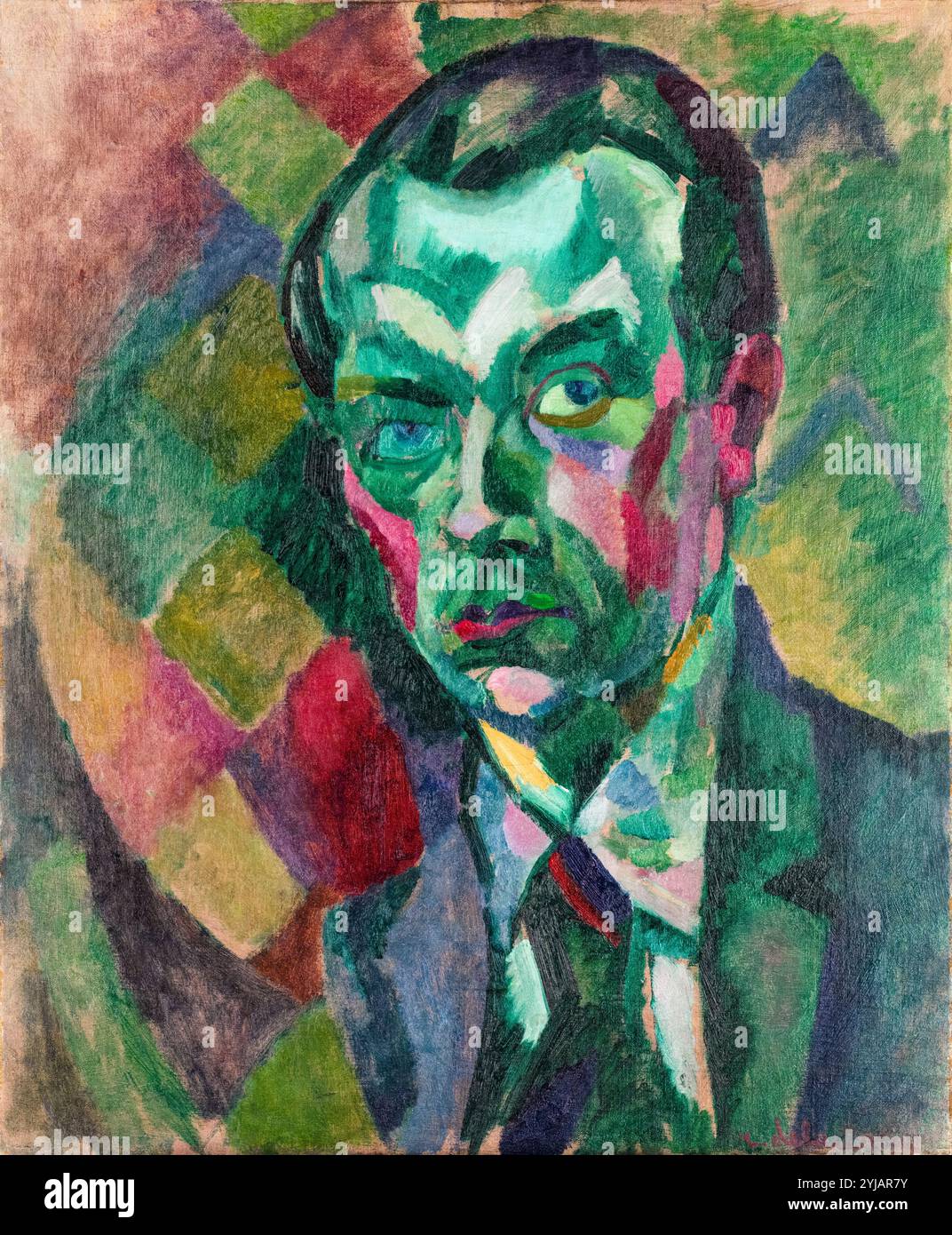 Robert Delaunay (1885-1941), Autoportrait à l'huile sur toile, 1909 Banque D'Images
