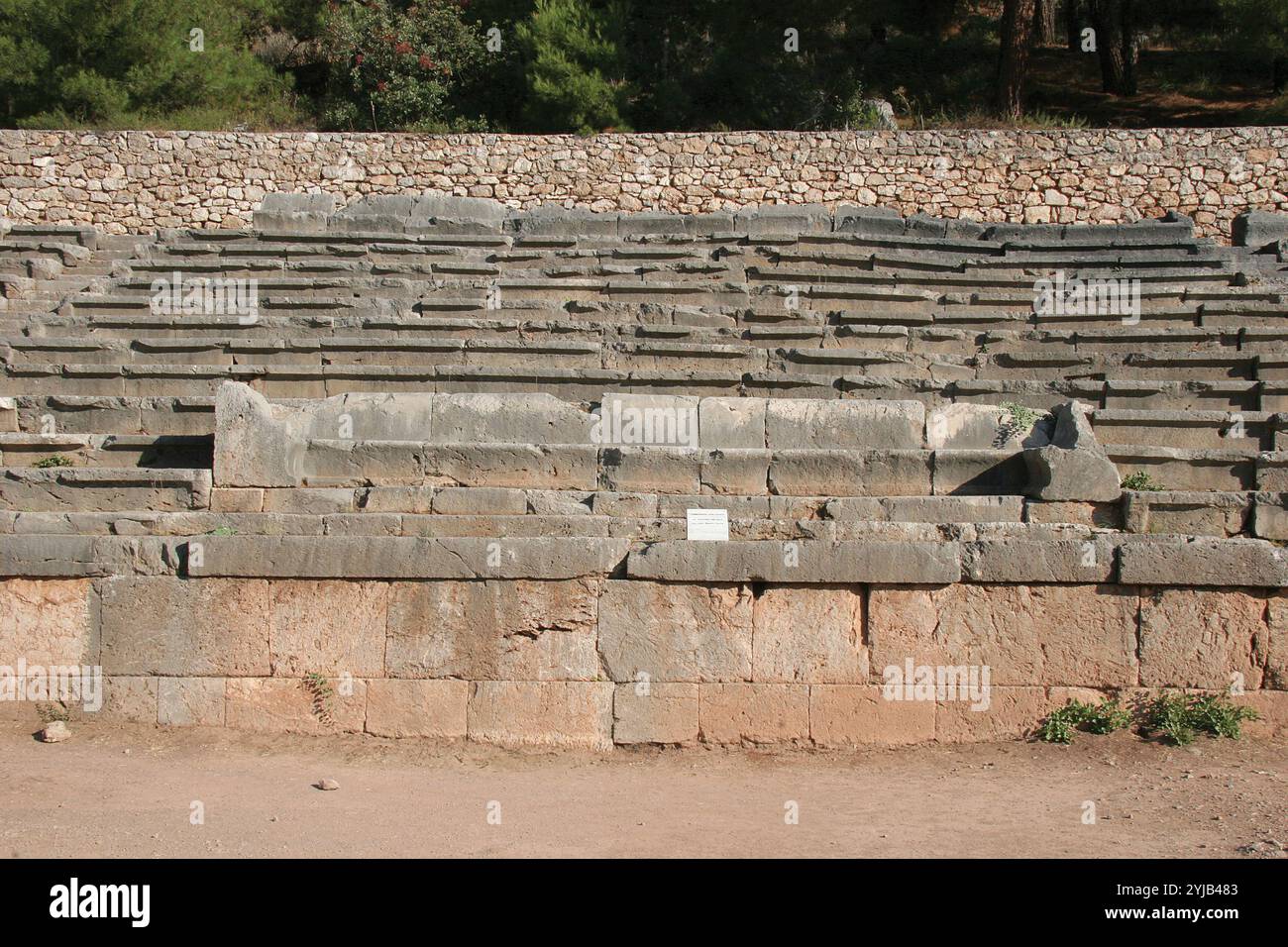 Grèce. Delphi. Stade. Seconde moitié du IVe siècle av. J.-C. Banque D'Images