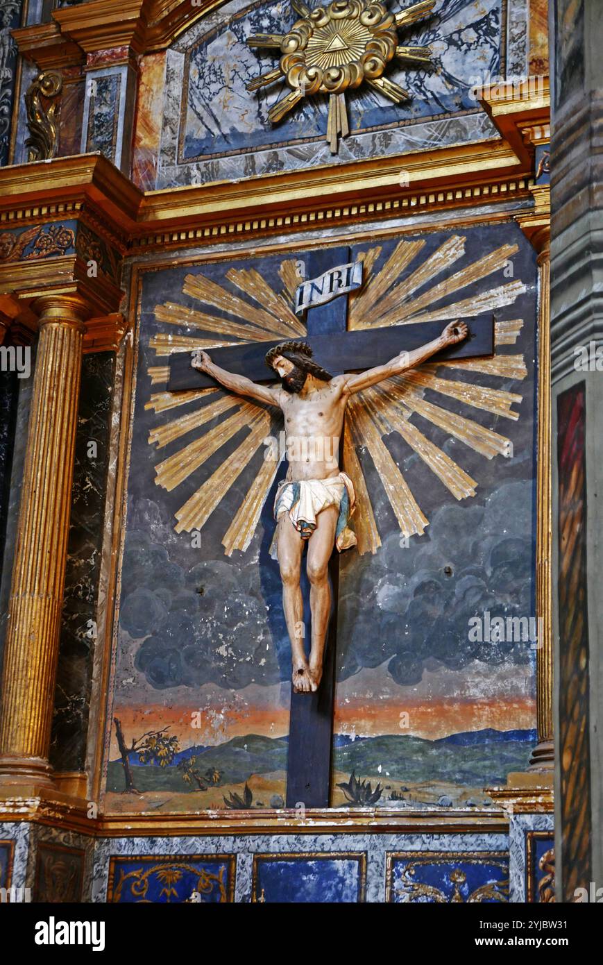 Christ sur la croix, Cathédrale Sainte-Cécile, Albi, Tarn, Occitanie, France, Europe Banque D'Images