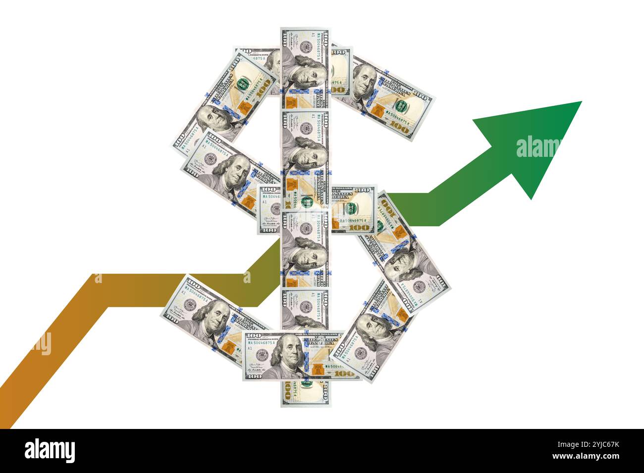 Concept de taux de change du dollar . Signe dollars AMÉRICAINS Banque D'Images Concept de taux de change du dollar . Signe dollars AMÉRICAINS Banque D'Images