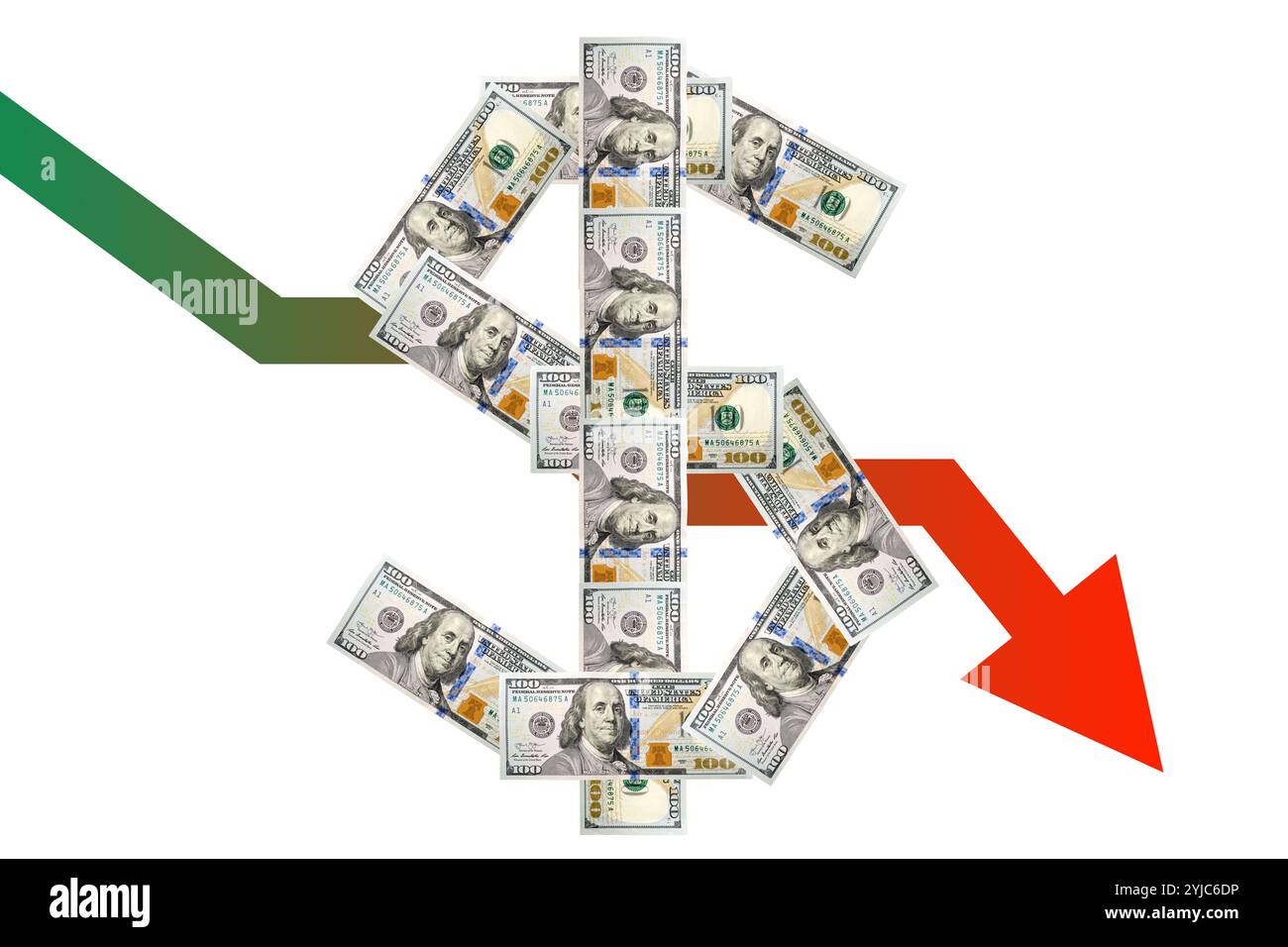 Concept de taux de change du dollar . Signe dollars AMÉRICAINS Banque D'Images Concept de taux de change du dollar . Signe dollars AMÉRICAINS Banque D'Images