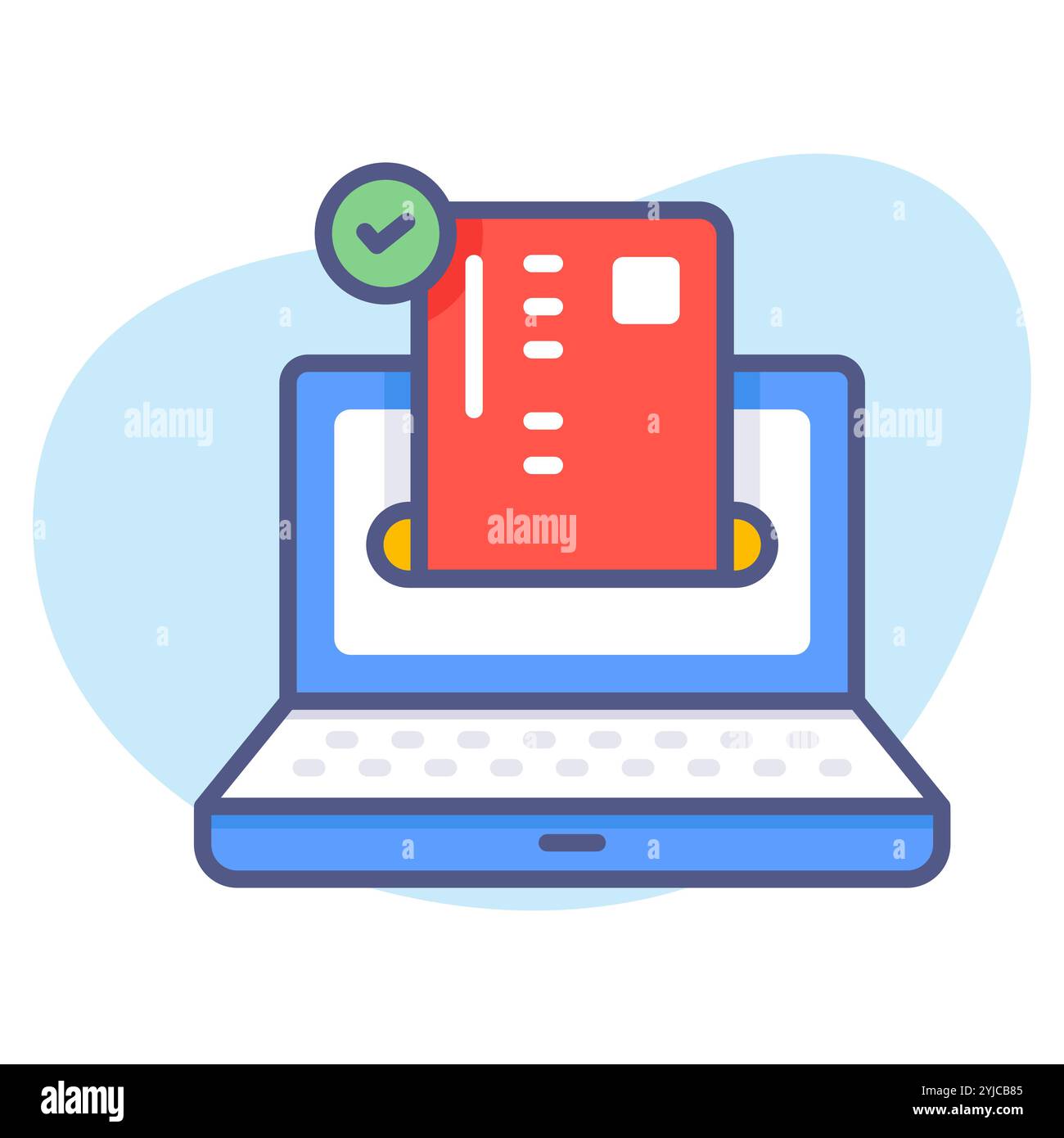 Paiement en ligne, transaction financière, concept d'illustration vectorielle de qualité supérieure. Symbole d'icône de ligne plate. Illustration de Vecteur