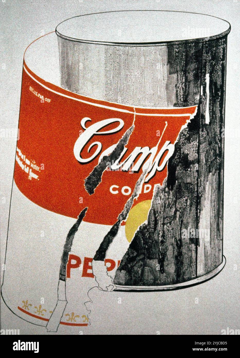 Andy Warhol (1928-1987). L'artiste américain. Pop Art Big Torn Campbell's Soup Can (Poivrière), 1962. Acrylique. L'Andy Warhol Museum. Pittsburgh. United States. Banque D'Images