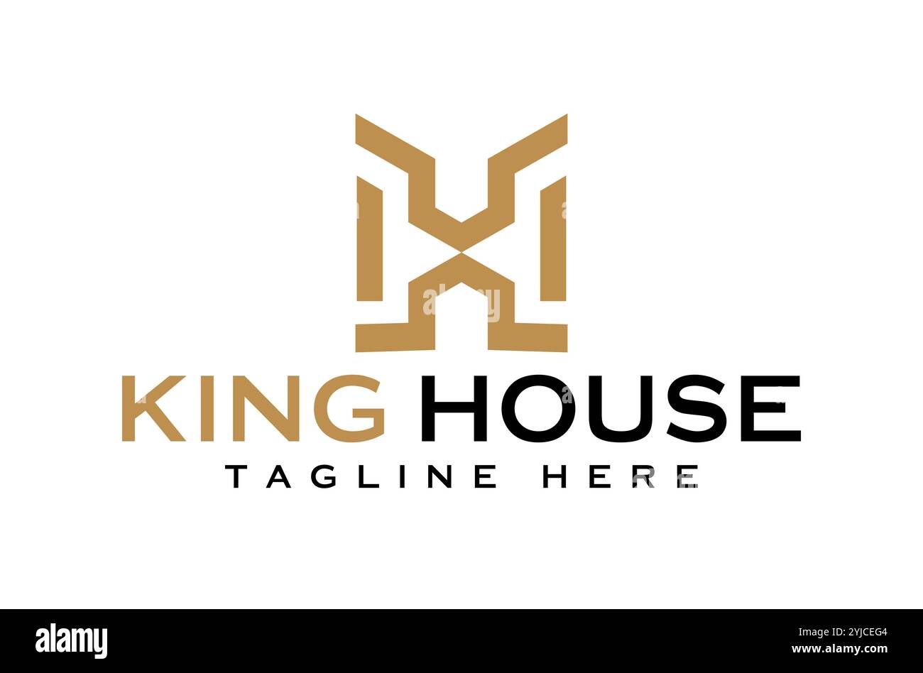 Royal King Lion House logo Design Vector Icon Symbol illustrations. Logo multifonctionnel qui peut être utilisé dans beaucoup de maison et d'affaires liées à la maison Illustration de Vecteur