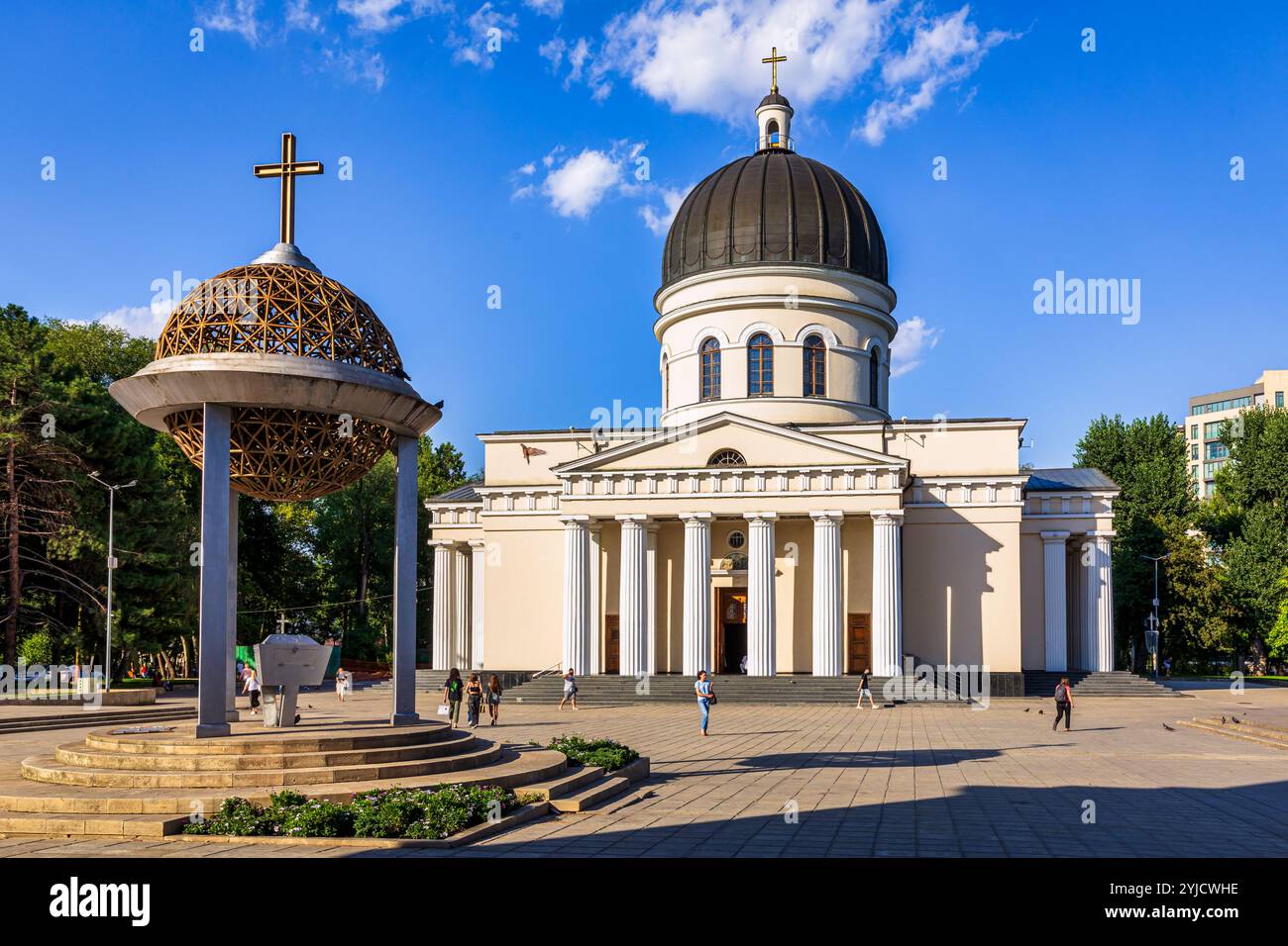 La cathédrale de la Nativité ou la cathédrale métropolitaine de la Nativité, Chisinau, Moldavie Banque D'Images
