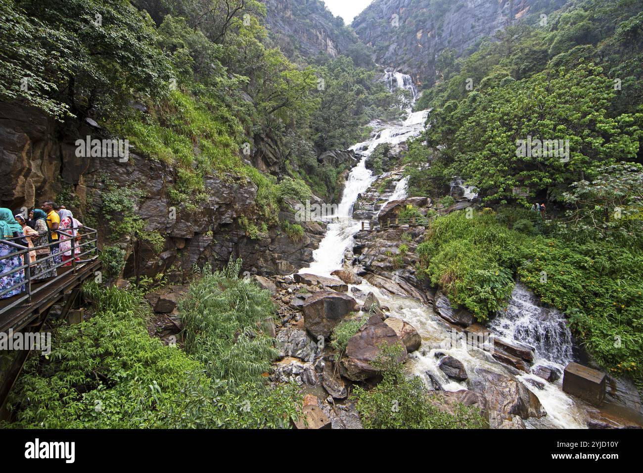 Cascades de Rawana, province d'UVA, Sri Lanka, Asie Banque D'Images