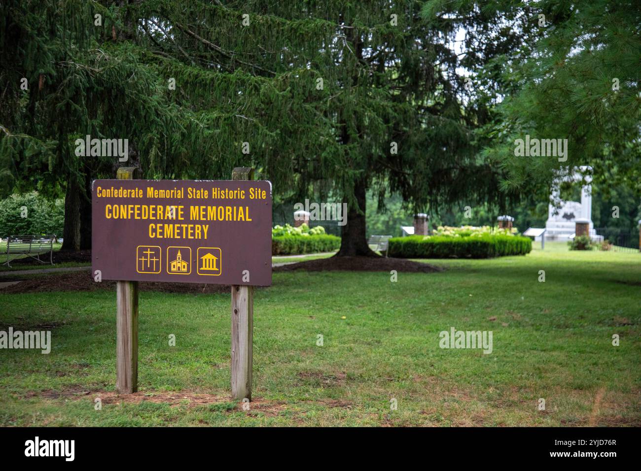 Higginsville, Missouri - site historique de l'État mémorial confédéré. Après la guerre de Sécession, le site abrite des vétérans de l'armée confédérée. Banque D'Images