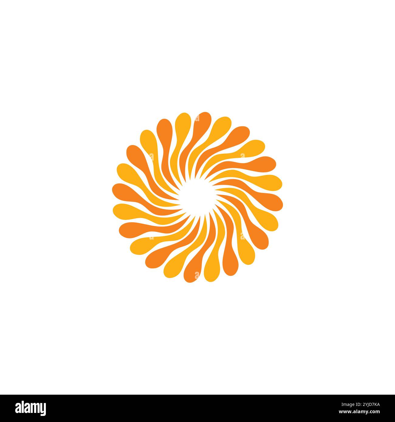 Logo Sun Spiral Design abstrait. Icône soleil Illustration de Vecteur