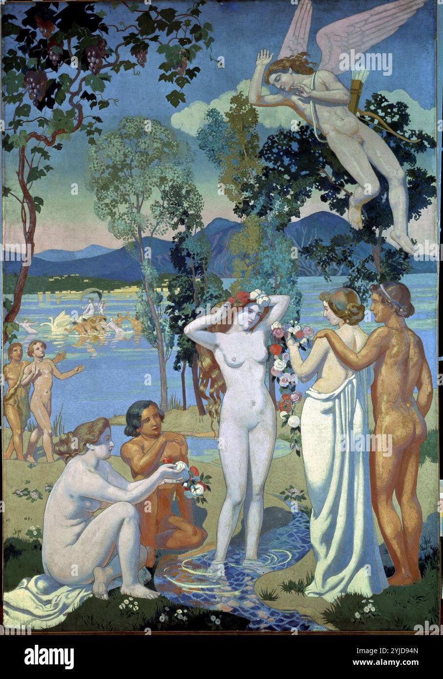 L'histoire de Psyché (Panel 1. Eros est frappé par la beauté de Psyché). Musée : Hermitage d'État, composé Petersburg. Auteur : MAURICE DENIS. Banque D'Images