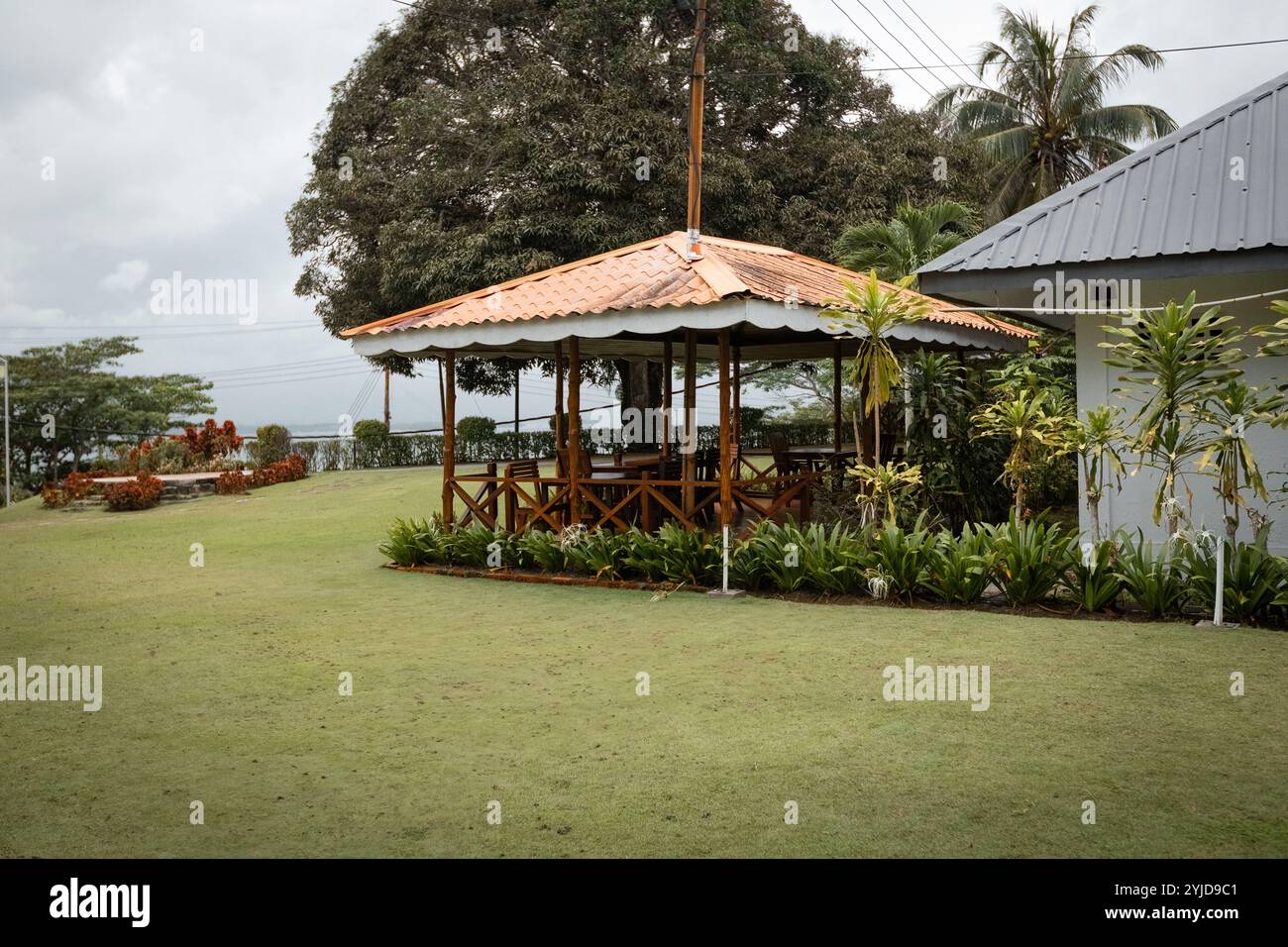 Maison traditionnelle malaisienne dans la province de Sandakan Sabah Bornéo Malaisie Banque D'Images