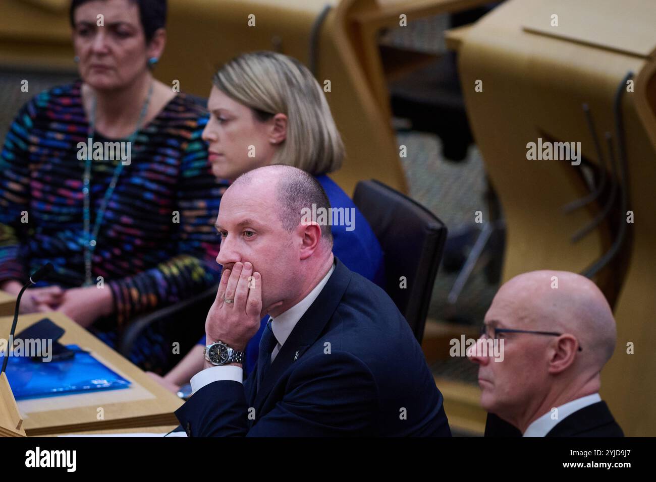 Édimbourg Écosse, Royaume-Uni 14 novembre 2024. Secrétaire du Cabinet à la santé et aux soins sociaux Neil Gray MSP au Parlement écossais pour une déclaration ministérielle sur les événements ministériels. crédit sst/alamy live news Banque D'Images