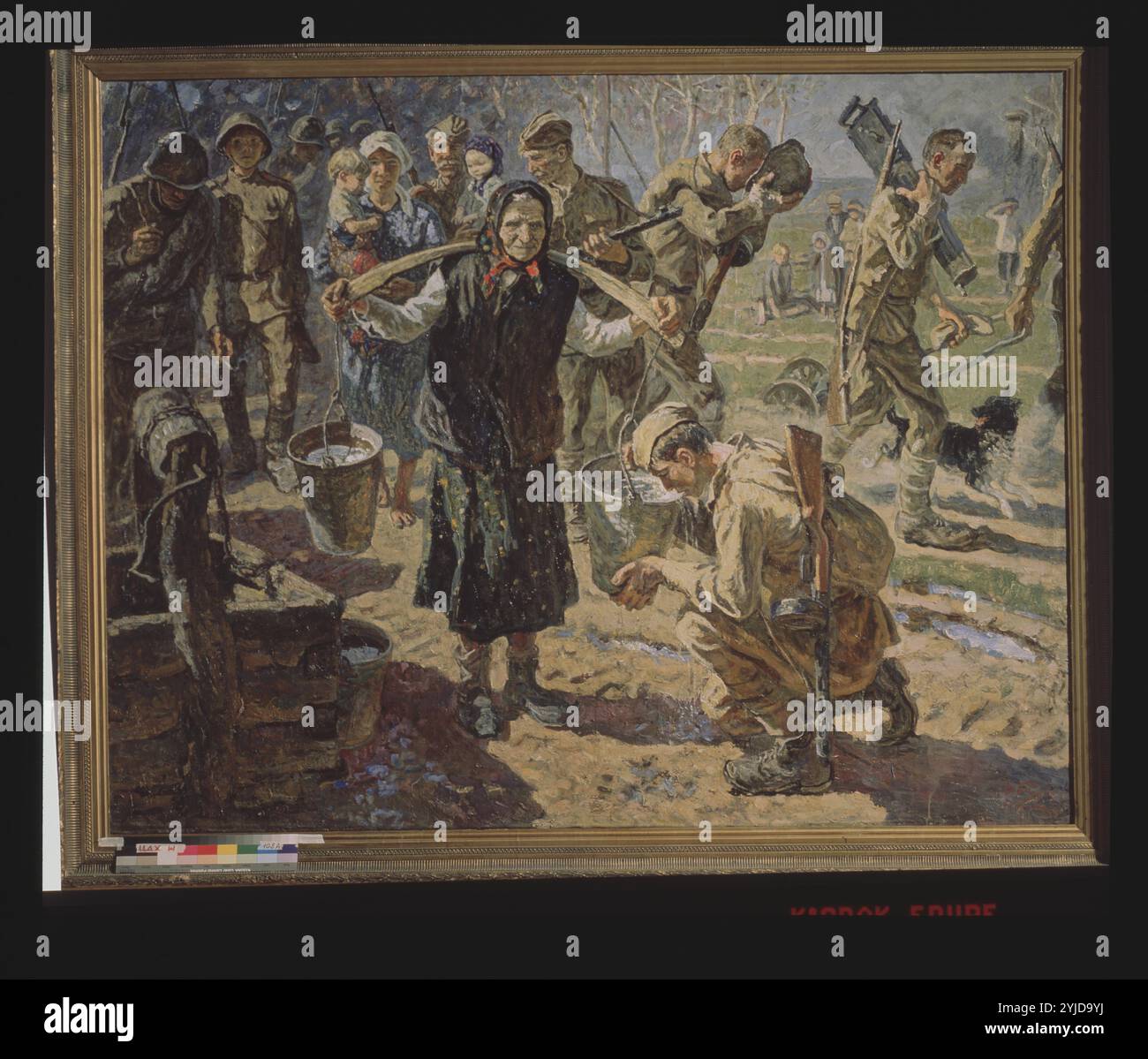 Les routes de la guerre. Musée : Maison centrale de l'artiste, Moscou. Auteur : Alexei Petrovich Tkachev. Copyright : cette œuvre n'est pas dans le domaine public. Il est de votre responsabilité d'obtenir toutes les autorisations de tiers nécessaires auprès du gestionnaire de droits d'auteur dans votre pays avant la publication. Banque D'Images