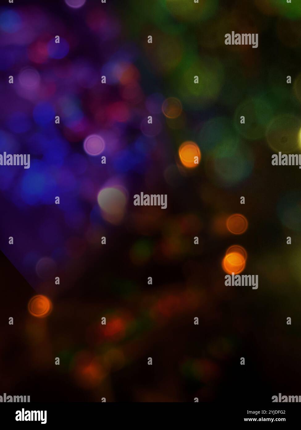 colorés, vibrants et accrocheurs lumières de bokeh abstraites background.blur lumières toile de fond pour festivals, fêtes, thèmes.modèle de boules de bokeh colorées. Banque D'Images