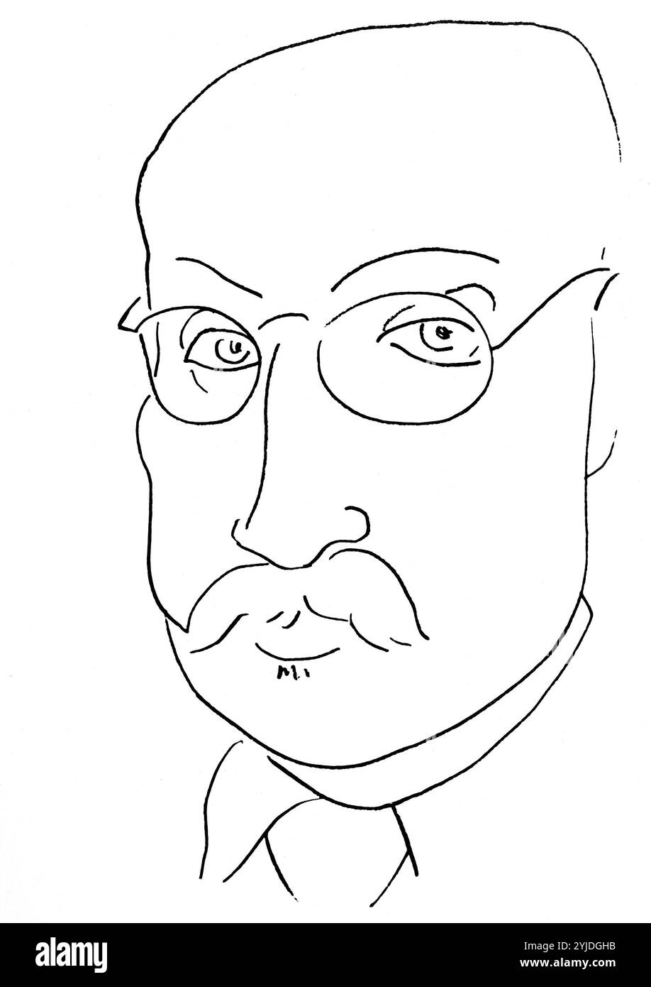 Autoportrait. Musée : COLLECTION PRIVÉE. Auteur : HENRI MATISSE. Banque D'Images