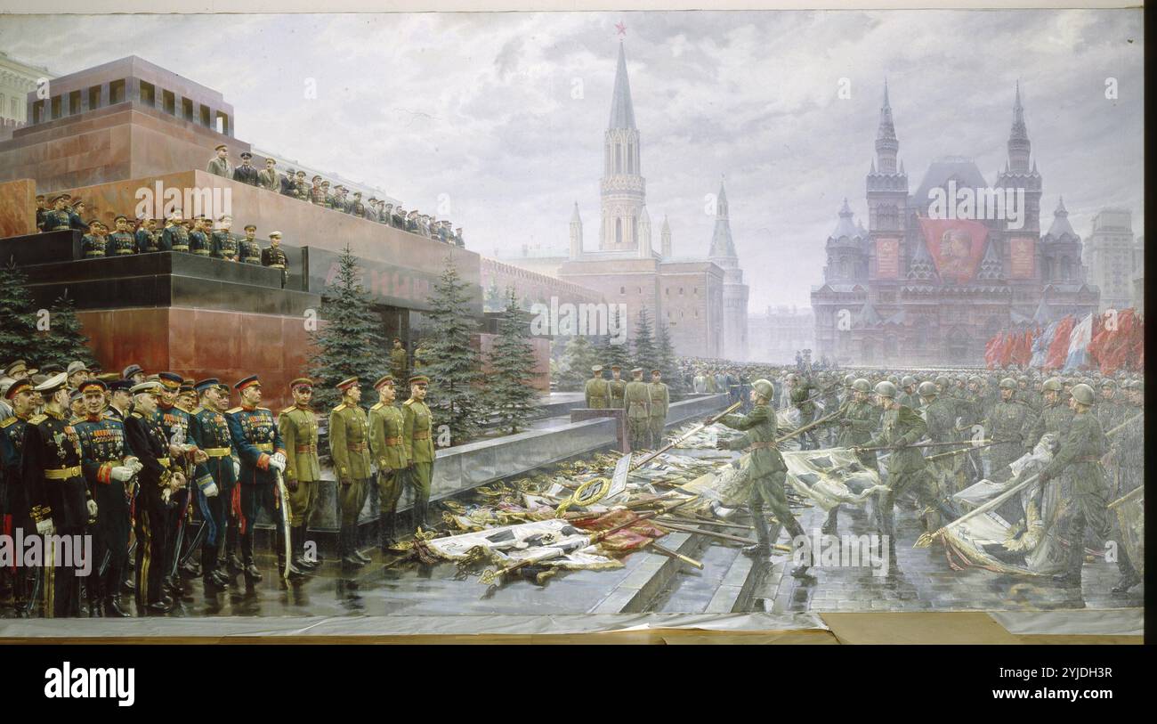 Triomphe de la victoire russe. Musée : Galerie nationale Tretiakov, Moscou. Auteur : Mikhail Ivanovich Khmelko. Copyright : cette œuvre n'est pas dans le domaine public. Il est de votre responsabilité d'obtenir toutes les autorisations de tiers nécessaires auprès du gestionnaire de droits d'auteur dans votre pays avant la publication. Banque D'Images