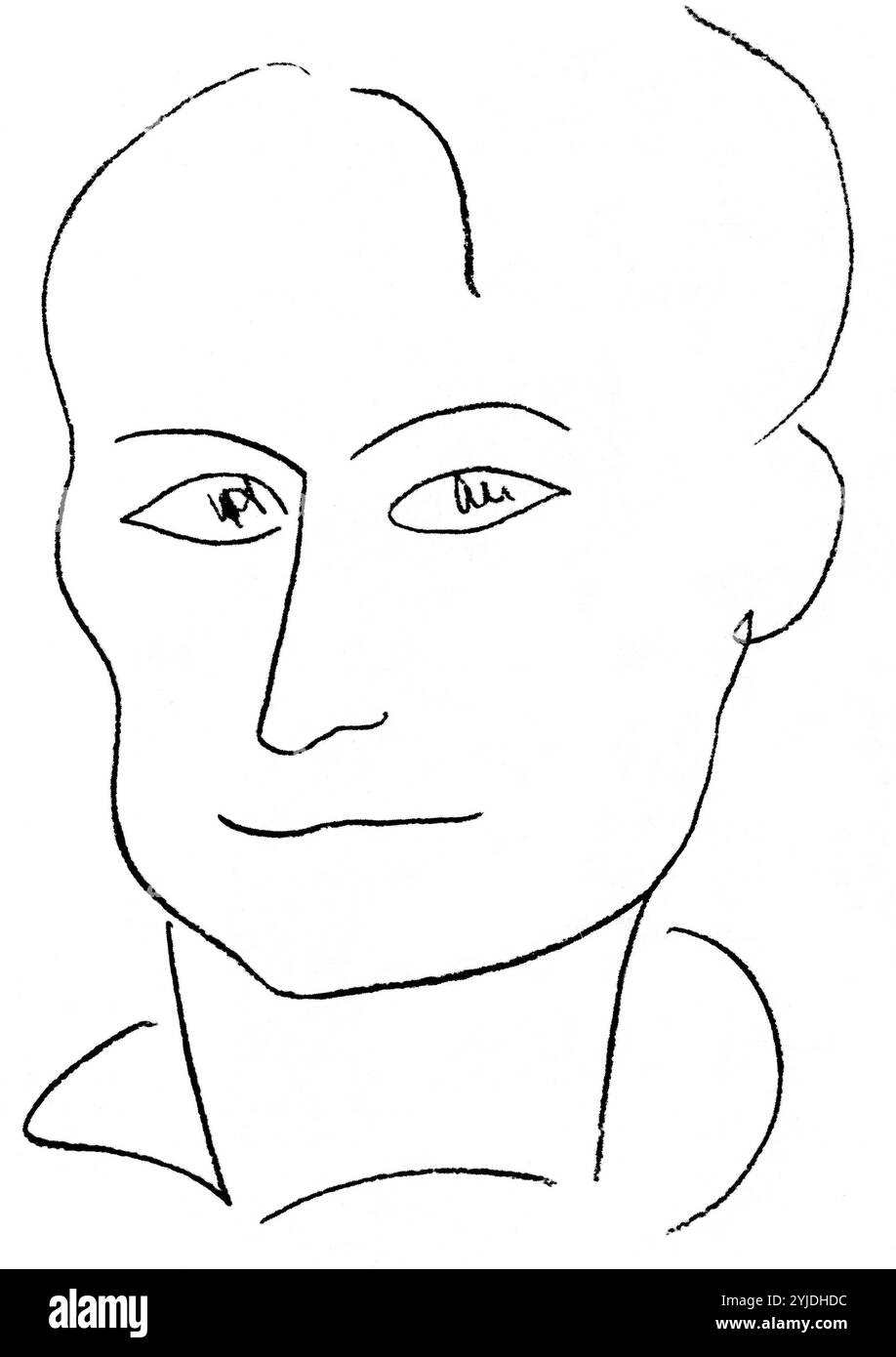 Portrait du poète Charles Baudelaire (1821-1867). Musée : COLLECTION PRIVÉE. Auteur : HENRI MATISSE. Banque D'Images