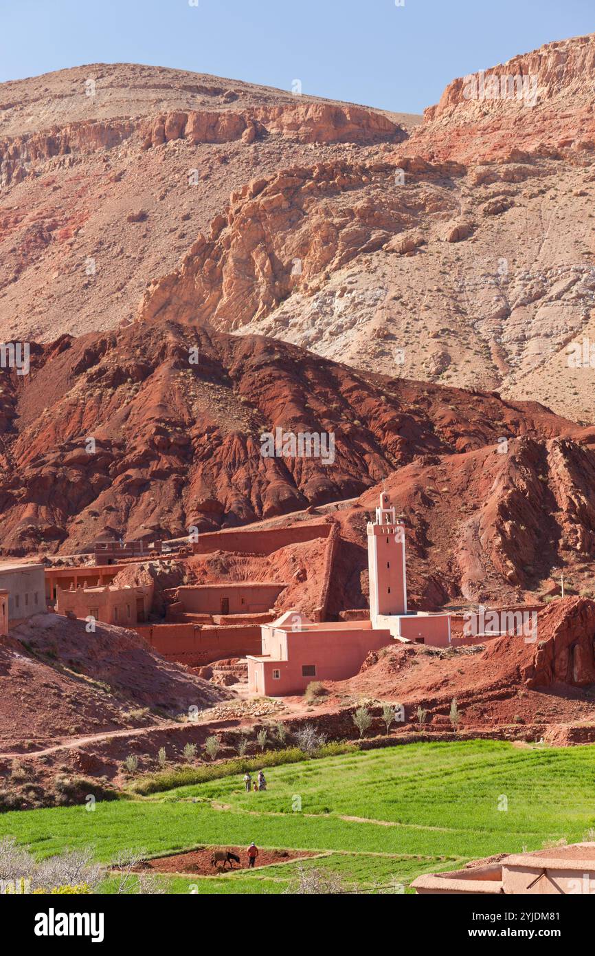 Vallée du Dadès, gorges du Dadès dans la région de Ouarzazate au Maroc Banque D'Images