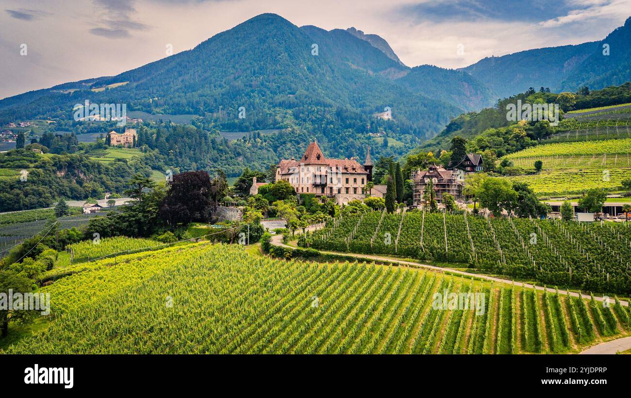 MERANO, ITALIE – 27 AOÛT 2024 : les jardins de Castel Trauttmansdorff à Merano présentent une superbe collection de paysages botaniques Banque D'Images