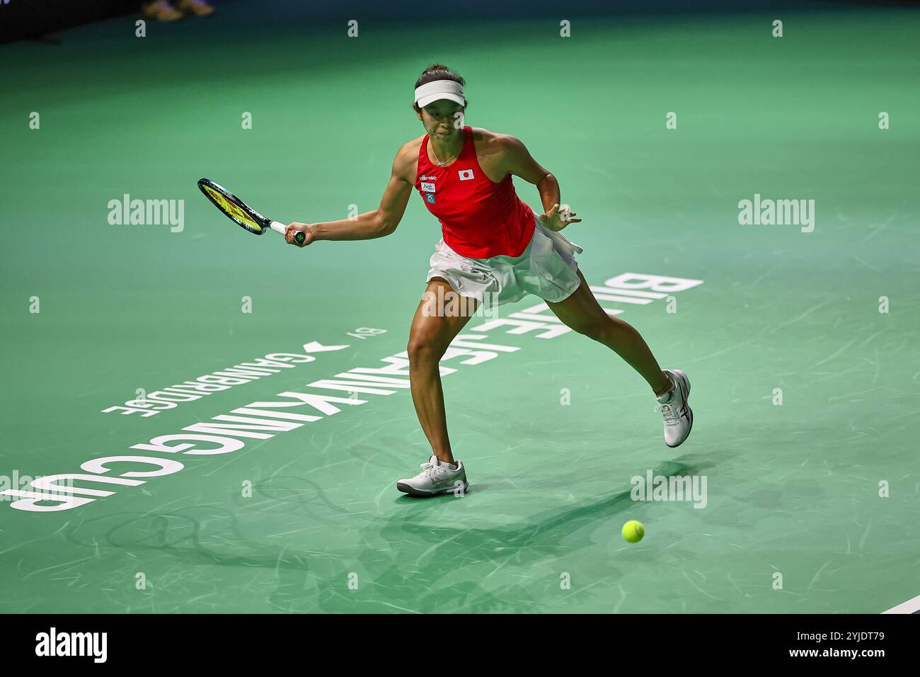 Malaga, Malaga, Espagne. 14 novembre 2024. ENA Shibahara, du Japon, revient en avant dans son 1er match lors de la finale de la Coupe Billie Jean King 2024 - Tennis féminin (crédit image : © Mathias Schulz/ZUMA Press Wire) USAGE ÉDITORIAL SEULEMENT! Non destiné à UN USAGE commercial !/Alamy Live News Banque D'Images