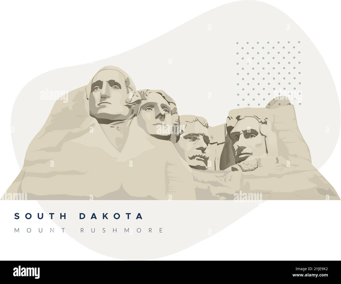 Mémorial national du Mont Rushmore - illustration en fichier EPS 10 Illustration de Vecteur