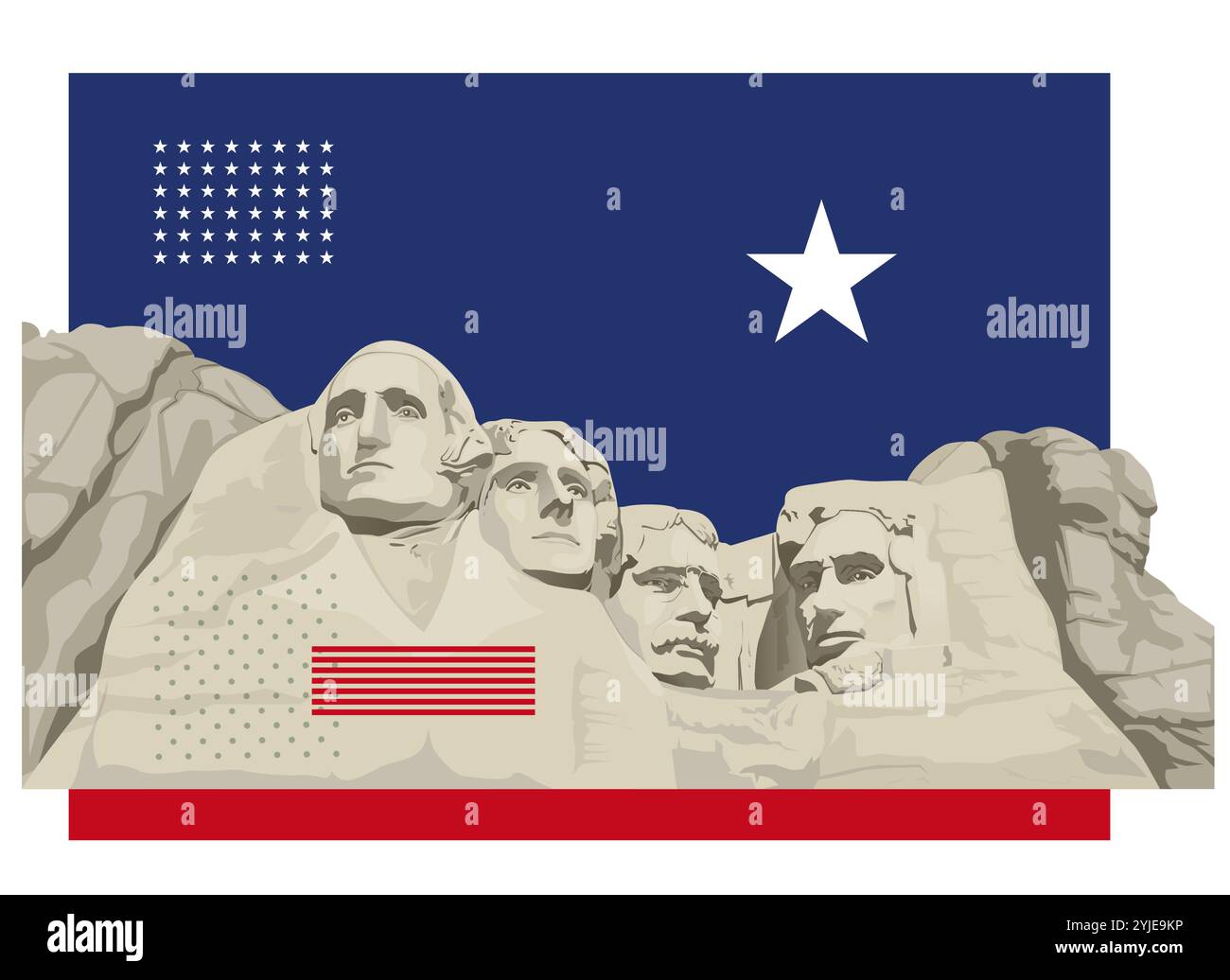 Mémorial national du Mont Rushmore - illustration en fichier EPS 10 Illustration de Vecteur