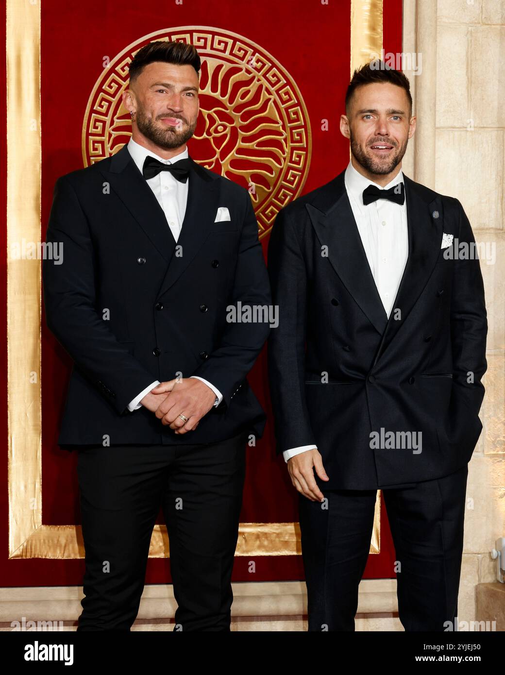 Londres, Royaume-Uni. 13 novembre 2024. Jake Quickenden et Spencer Matthews assistent au Gladiator II The Royal film performance et à la première mondiale à l'Odeon luxe à Leicester Square, Londres. (Photo de Cat Morley/SOPA images/SIPA USA) crédit : SIPA USA/Alamy Live News Banque D'Images