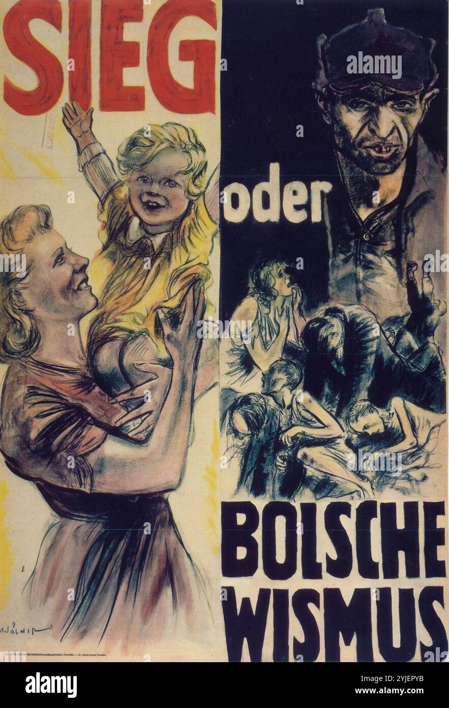 Victoire ou bolchevisme. Musée : COLLECTION PRIVÉE. Auteur : Hans Herbert Schweitzer. Copyright : cette œuvre n'est pas dans le domaine public. Il est de votre responsabilité d'obtenir toutes les autorisations de tiers nécessaires auprès du gestionnaire de droits d'auteur dans votre pays avant la publication. Banque D'Images