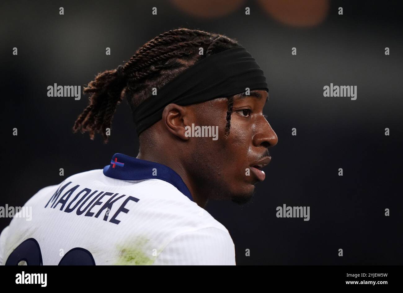 L'anglaise Noni Madueke lors du match du Groupe B2 de l'UEFA Nations League au stade olympique d'Athènes en Grèce. Date de la photo : jeudi 14 novembre 2024. Banque D'Images