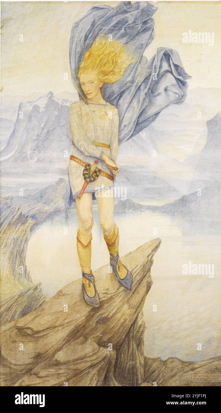 L'Opéra Siegfried : acte III Musée : COLLECTION PRIVÉE. Auteur : Maxwell Ashby Armfield. Copyright : cette œuvre n'est pas dans le domaine public. Il est de votre responsabilité d'obtenir toutes les autorisations de tiers nécessaires auprès du gestionnaire de droits d'auteur dans votre pays avant la publication. Banque D'Images