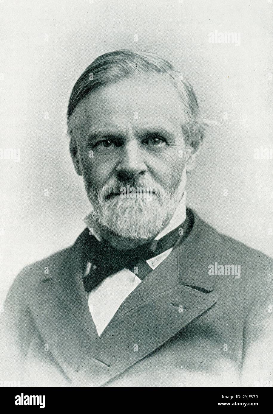 John Sherman était un homme politique américain de l'Ohio qui a servi dans des fonctions fédérales tout au long de la guerre de Sécession et jusqu'à la fin du XIXe siècle. Membre du Parti républicain, il a servi dans les deux chambres du Congrès américain. Il a également été secrétaire au Trésor et secrétaire d'État. Banque D'Images