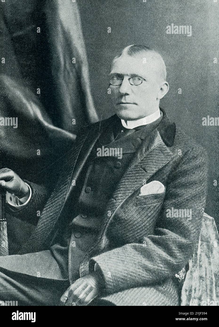 James Whitcomb Riley (mort en 1916) est un écrivain, poète et auteur à succès américain. Au cours de sa vie, il était connu comme le «poète Hoosier» et le «poète des enfants» pour ses œuvres dialectes et la poésie de ses enfants. Ses poèmes ont tendance à être humoristiques ou sentimentaux. Banque D'Images