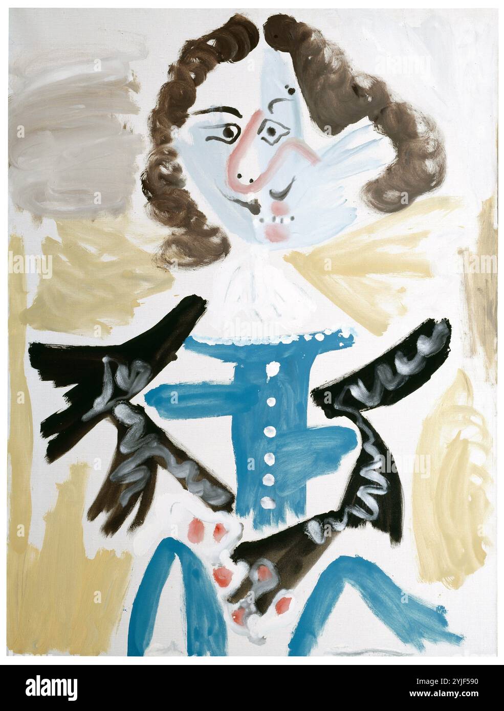 Pablo Picasso / 'Musketeer J (espagnol du 16ème siècle), 1967, huile sur toile, 129 x 97 cm. Marina : Musée Picasso. Le colonel particulier. La Suisse de Christie's. New York. Banque D'Images