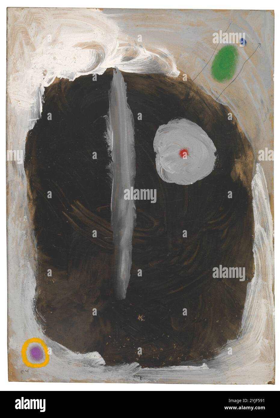 Miró, Joan / 'Tête et bird', 1960, Óleo sobre cartón, 105 x 75 cm. Banque D'Images