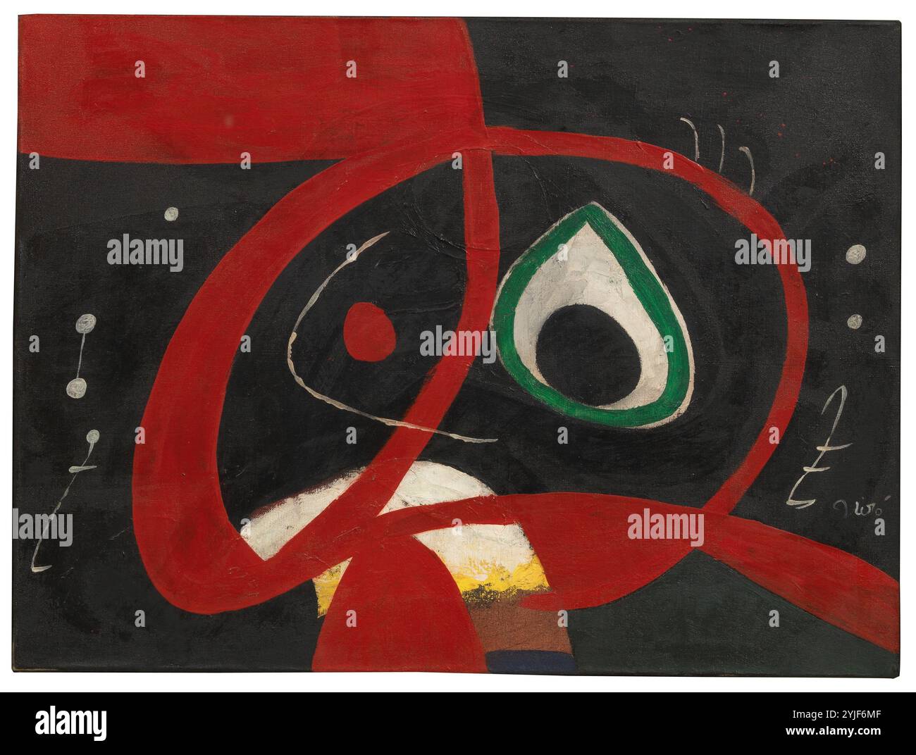 Miró, Joan / 'head', 1976, huile sur toile, 54 x 73 cm. Banque D'Images