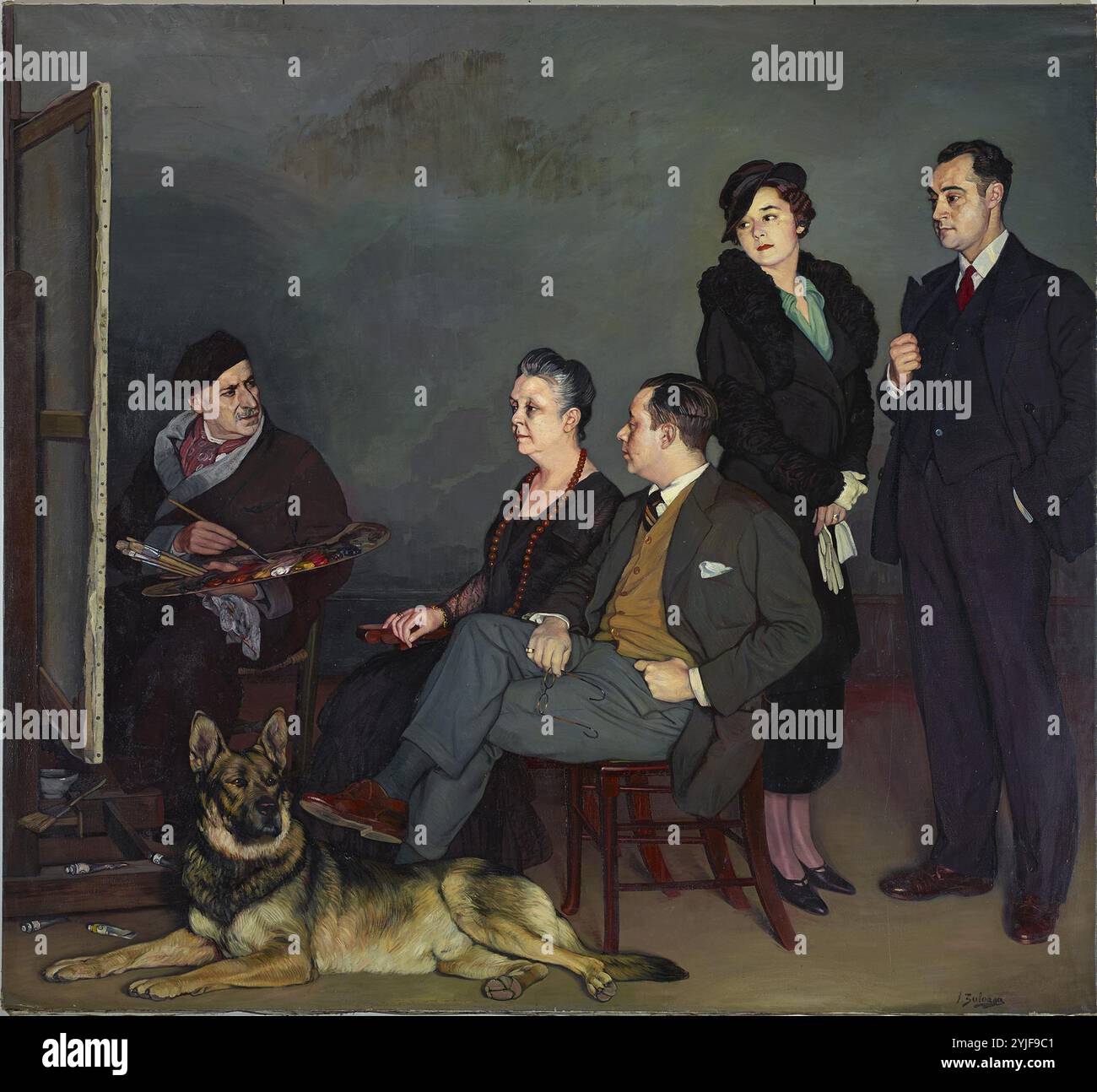Ma famille. Musée : Musée Ignacio Zuloaga, Ségovie. Banque D'Images
