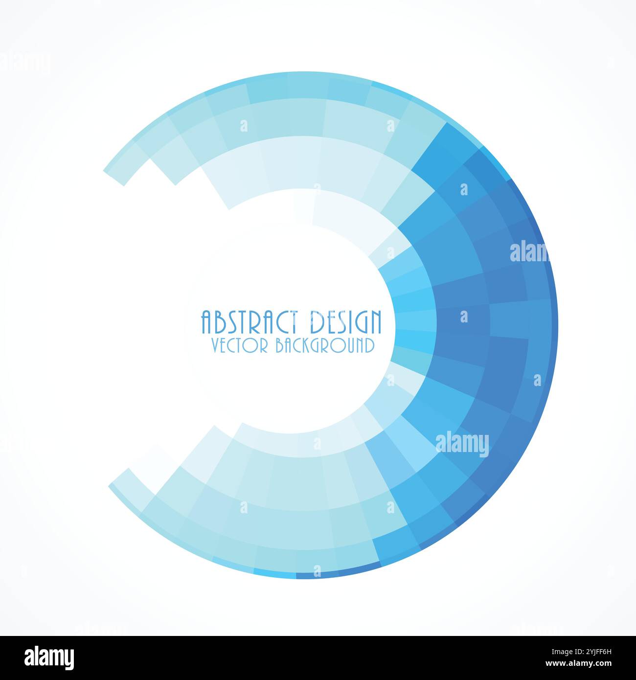 Châssis circulaire bleu style mosaïque en arrière-plan Illustration de Vecteur