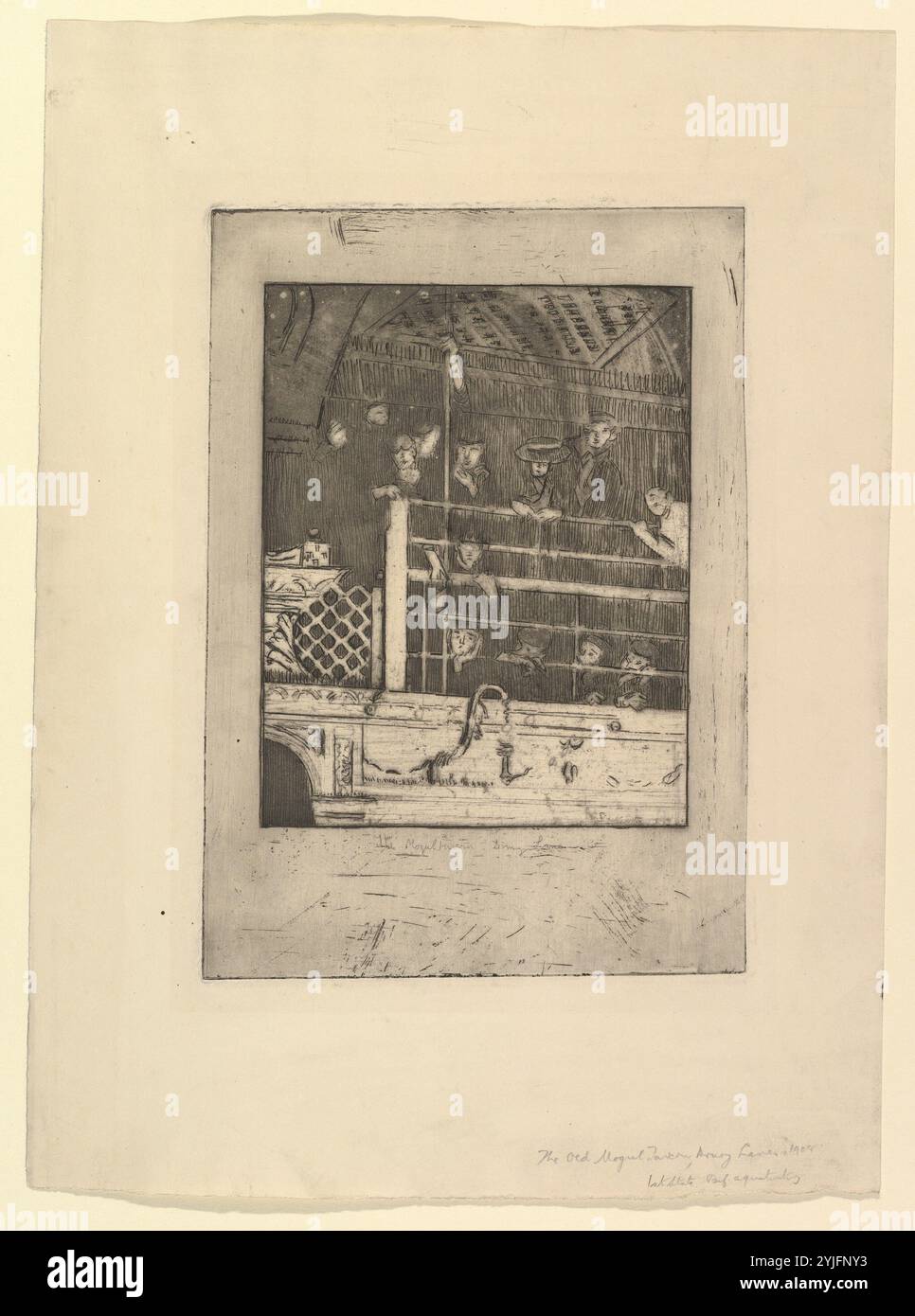 Old Mogul Tavern, Drury Lane. Artiste : Walter Richard Sickert (Britannique, Munich 1860-1942 Bathampton, Somerset). Dimensions : plaque : 9 7/8 x 7 po. (25,1 x 17,8 cm) (bord gauche imprimé) feuille : 15 1/16 x 11 pouces (38,2 x 27,9 cm). Date : 1908. Musée : Metropolitan Museum of Art, New York, États-Unis. Banque D'Images Old Mogul Tavern, Drury Lane. Artiste : Walter Richard Sickert (Britannique, Munich 1860-1942 Bathampton, Somerset). Dimensions : plaque : 9 7/8 x 7 po. (25,1 x 17,8 cm) (bord gauche imprimé) feuille : 15 1/16 x 11 pouces (38,2 x 27,9 cm). Date : 1908. Musée : Metropolitan Museum of Art, New York, États-Unis. Banque D'Images