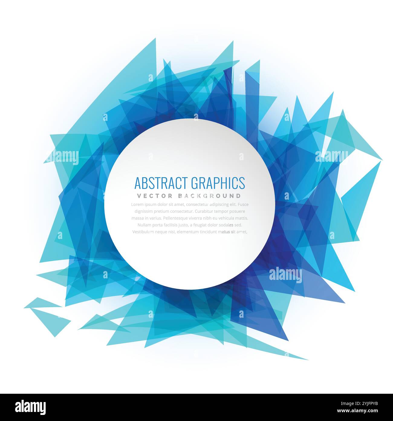 Blue abstract background frame triangle Illustration de Vecteur