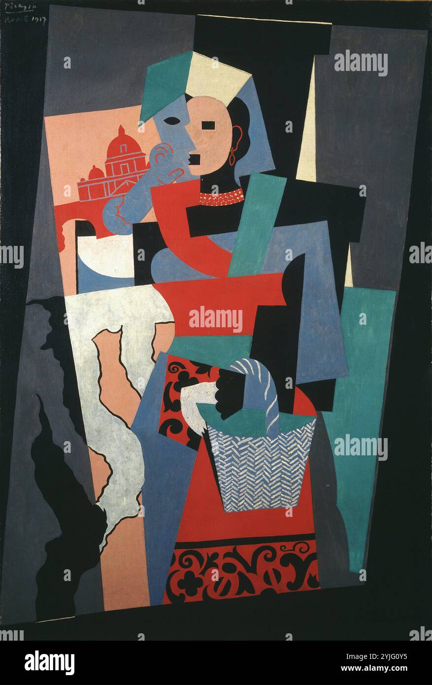 La femme italienne (L'italienne). Musée : Fondation E. G. Bührle Collection, Zurich. Auteur : PABLO PICASSO. Copyright : cette œuvre n'est pas dans le domaine public. Il est de votre responsabilité d'obtenir toutes les autorisations de tiers nécessaires auprès du gestionnaire de droits d'auteur dans votre pays avant la publication. Banque D'Images