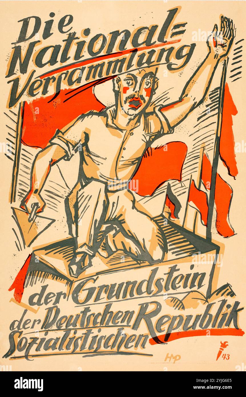 L'Assemblée nationale. Affiche électorale. Musée : COLLECTION PRIVÉE. Auteur : Hermann Max Pechstein. Copyright : cette œuvre n'est pas dans le domaine public. Il est de votre responsabilité d'obtenir toutes les autorisations de tiers nécessaires auprès du gestionnaire de droits d'auteur dans votre pays avant la publication. Banque D'Images