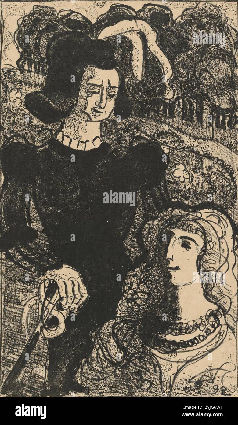Va tuer mon mari (la femme perfide). Dimensions : 46 cm x 31,1 cm, 33 cm x 20 cm Musée : Musée Van Gogh, Amsterdam. Auteur : EMILE BERNARD. Banque D'Images