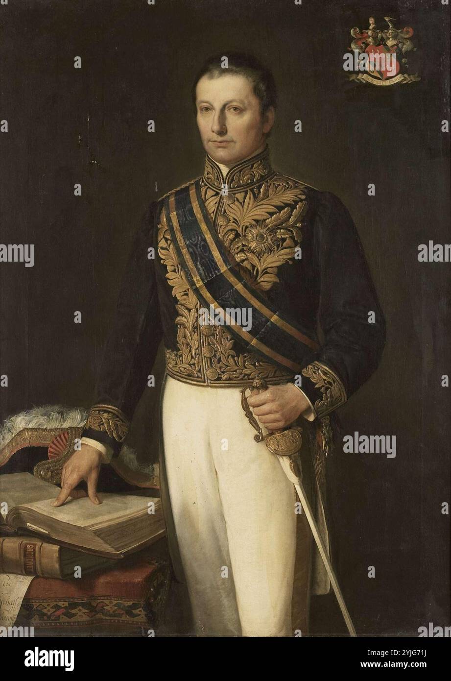 Cornelis Theodorus Elout (1767-1841). Commissaire général (1816-19). Dating : ch. 1883. Dimensions : h 134 cm × w 97,5 cm ; d 16,5 cm. Musée : Rijksmuseum, Amsterdam. Auteur : Andries van den Berg (mentionné sur l'objet). Banque D'Images