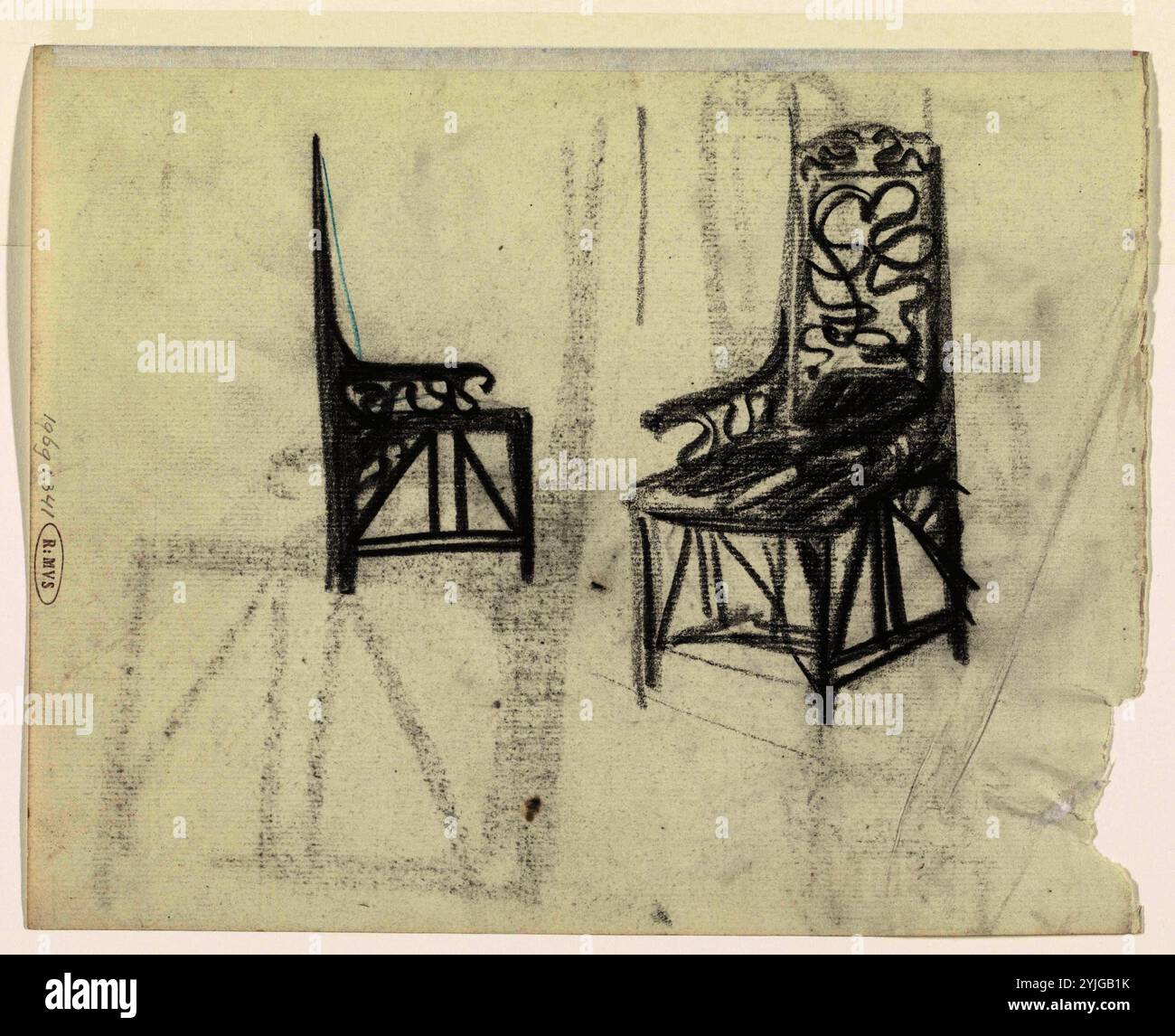 Conception d'un président. Rapporteur pour avis : Carel Adolph Lion Cachet. Dating : 1874 - 1945. Dimensions : H 205 mm × W 257 mm. Musée : Rijksmuseum, Amsterdam. Banque D'Images