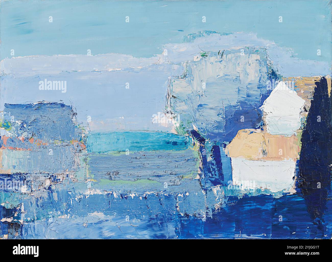 Nicolas de Staël (Saint-Pétersbourg, 1914 - Antibes, 1955). Paysage méditerranéen (1953). Huile sur toile. 33 x 46 cm. Musée : Musée national Musée Thyssen-Bornemisza, Madrid. Banque D'Images