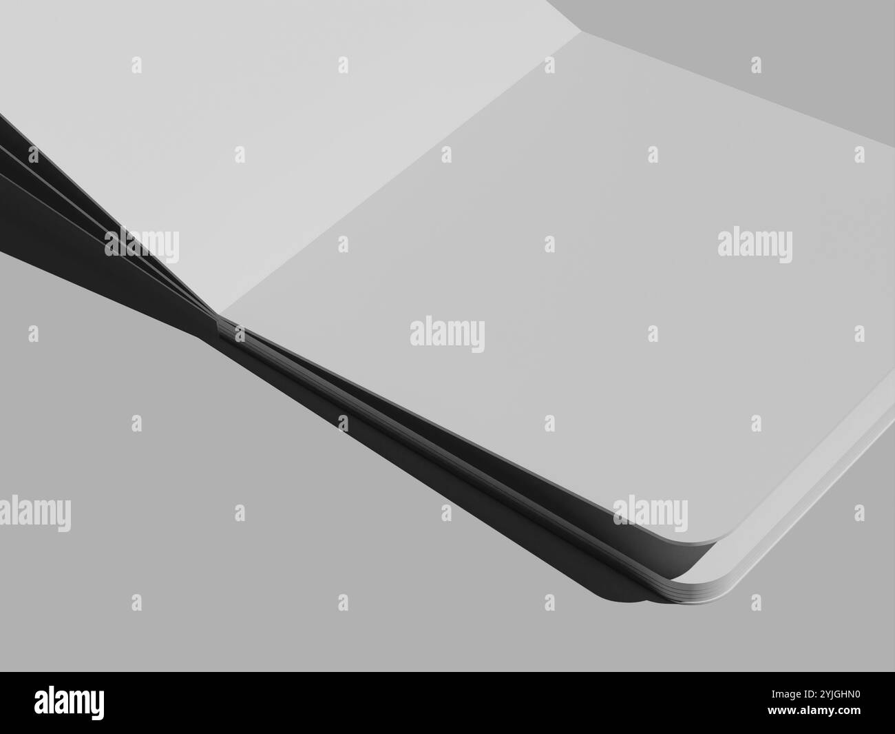 Maquette de livre blanc blanc détaillé Banque D'Images