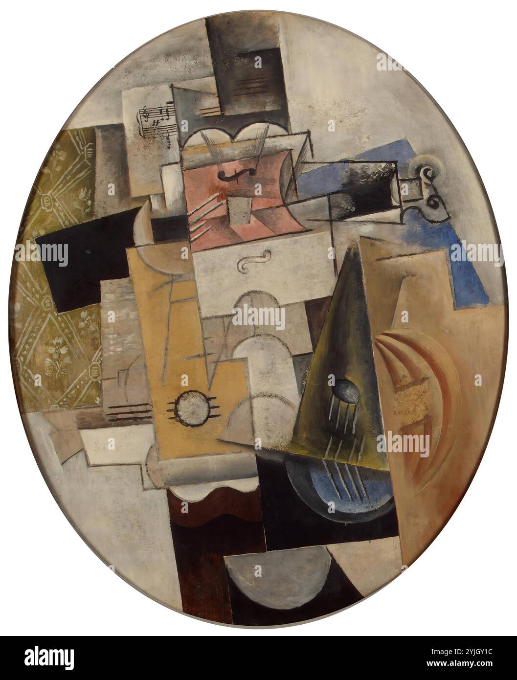 'Instruments de musique'. France, 1912. Dimensions : 98x80 cm. Musée : State Hermitage, équipé Petersburg. Auteur : PABLO PICASSO. Banque D'Images