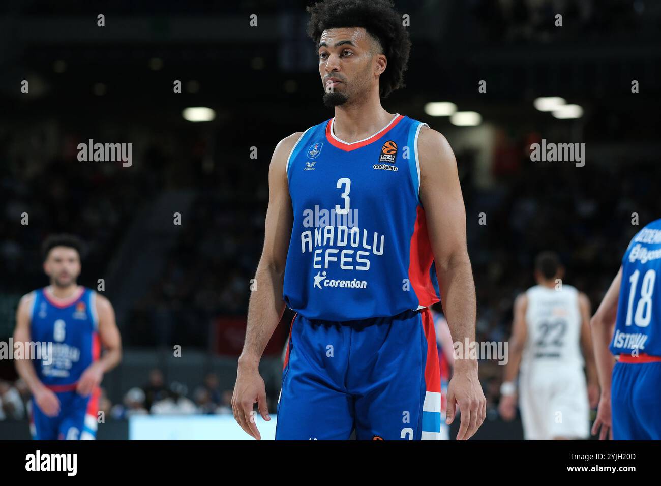 Madrid, Espagne. 15 novembre 2024. Jordan Nwora d'Anadolu Efes lors du match de basket-ball de Turkish Airlines EuroLeague entre le Real Madrid et Anadolu Efes au Wizink à Madrid, le 15 novembre 2024 espagne crédit : Sipa USA/Alamy Live News Banque D'Images